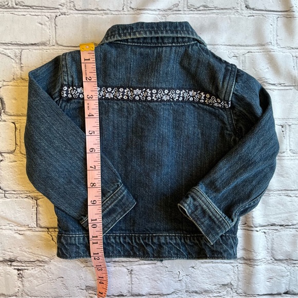 Hanna Andersson “90” Girls Jean Jacket Ribbon Trim Size 3 - Picture 7 of 7